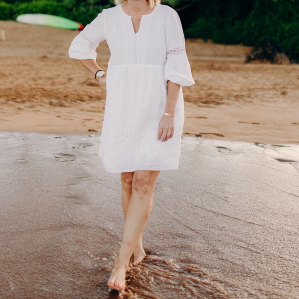 Tommy Bahama white eyelet tunic dress